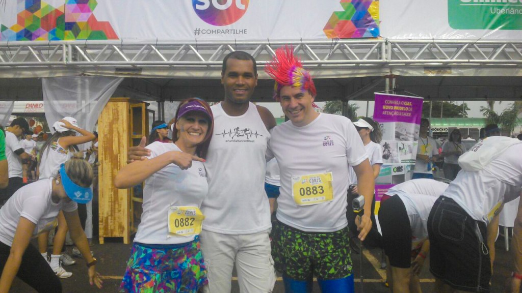Com o amigo Leandrin, que fez a estreia na Maratona do Rio com a gente!