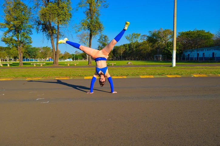 Dei várias estrelas (essa saiu menos torta! kkkkk), mas o danado do FlipBelt não saiu do lugar! 